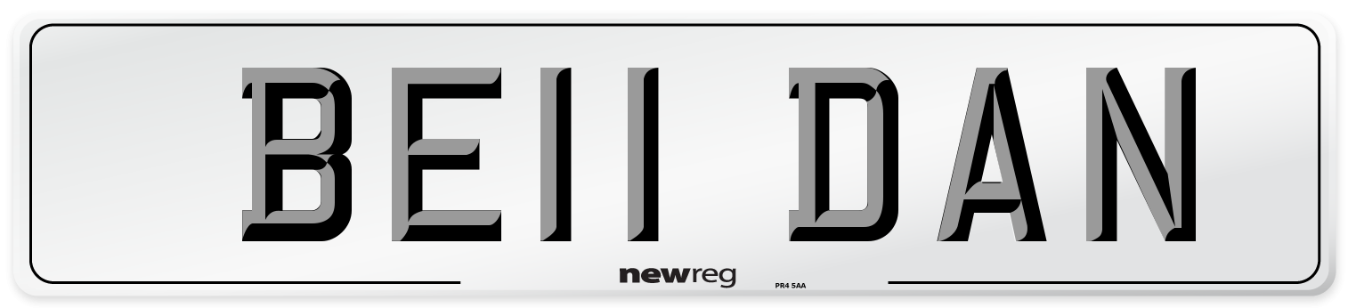 BE11 DAN Number Plate from New Reg